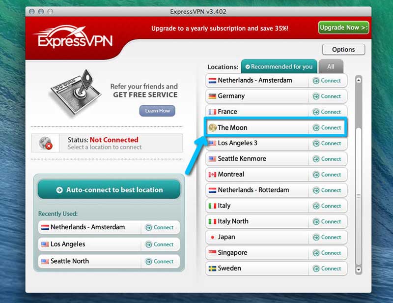 Mac Server Location
