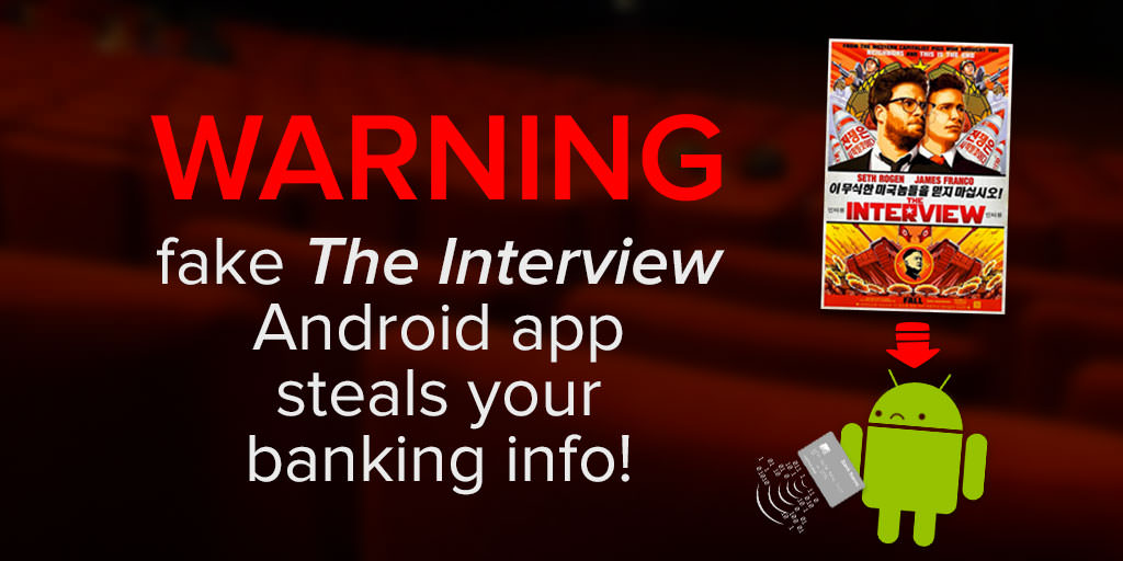 Fake download for The Interview movie.