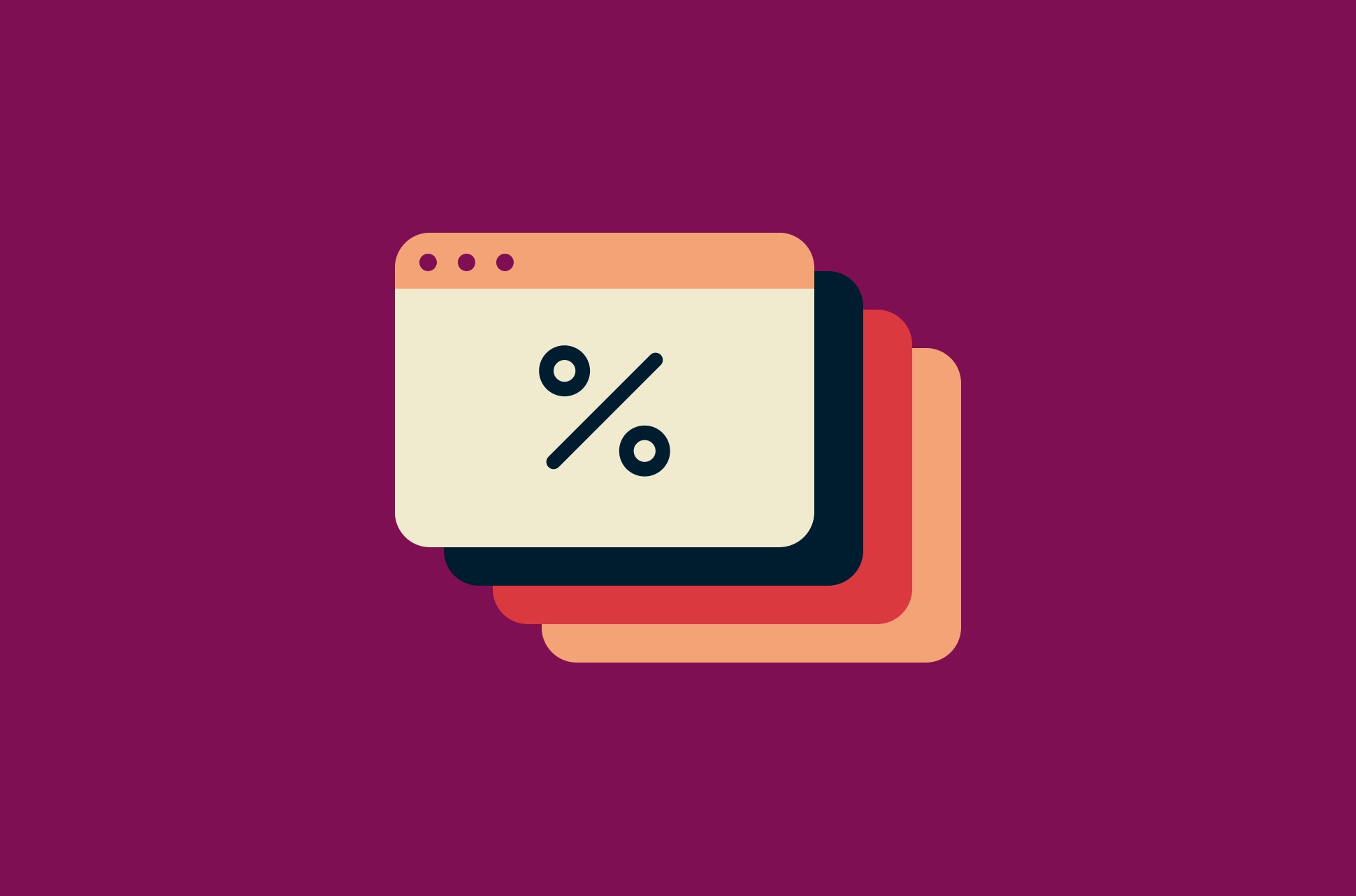 UI windows with a percentage symbol.