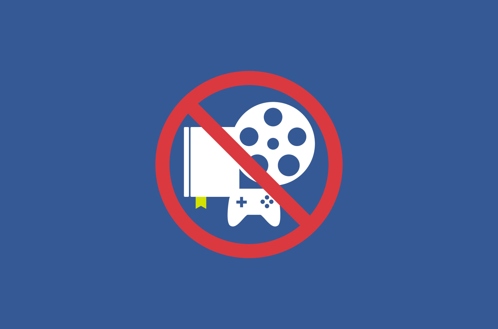 Various types of banned media.