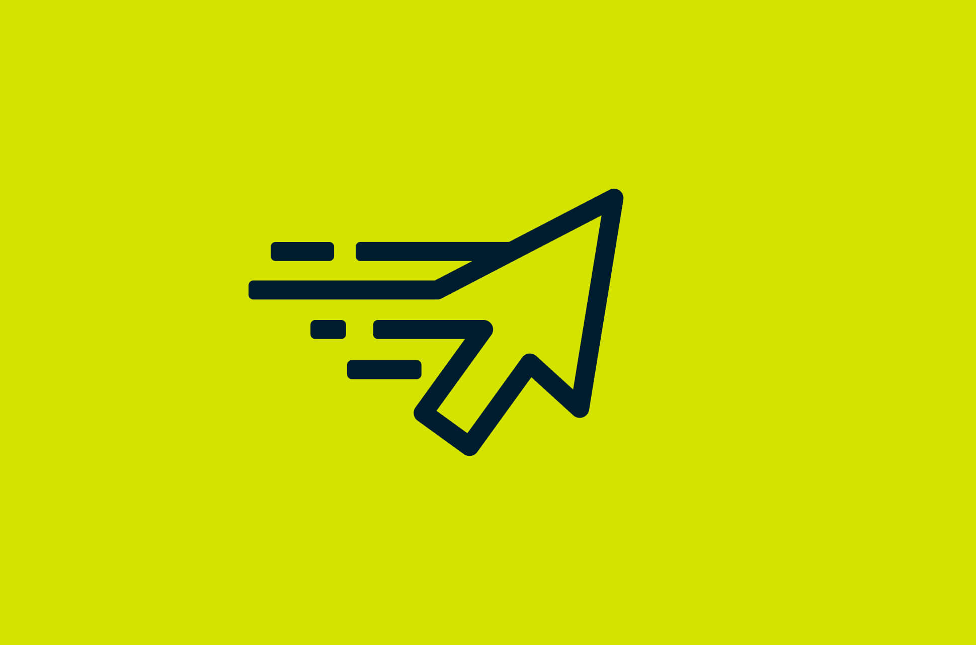 Cursor with speed lines.