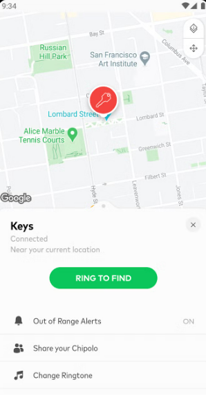 Google Play Store Chipolo Tracking Page On Android