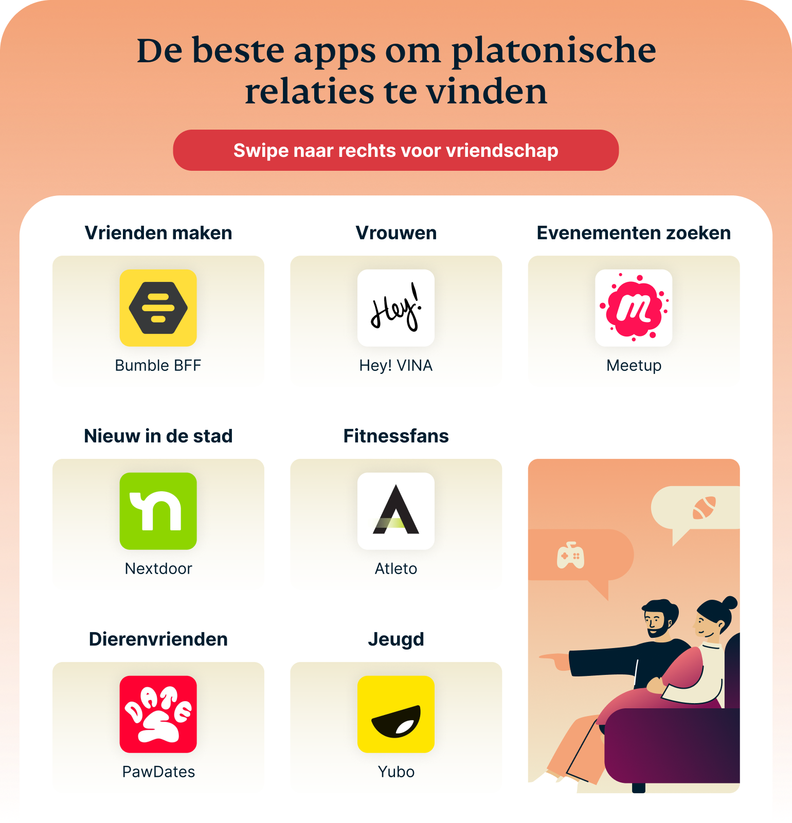 De beste apps om nieuwe vrienden te maken