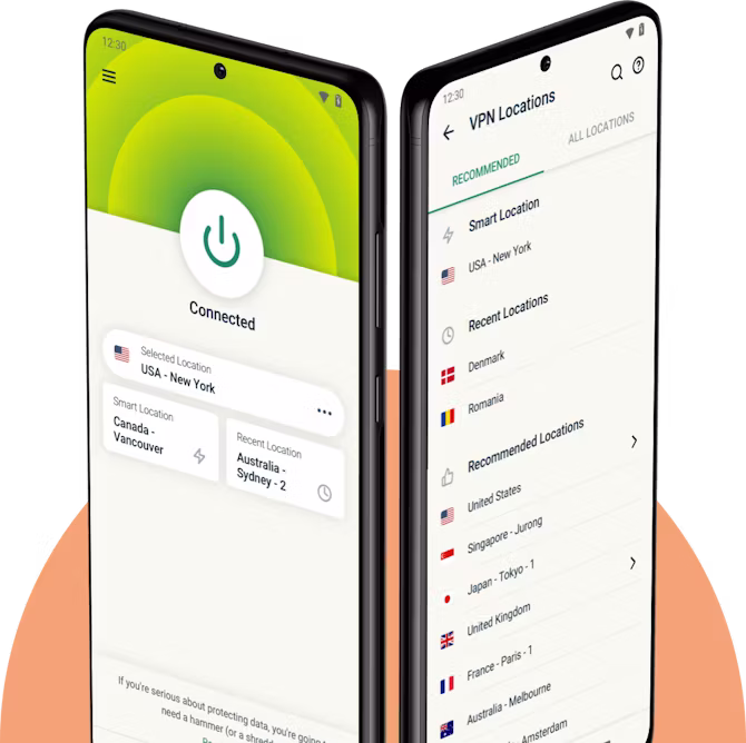 Android smartphones &mu;&epsilon; ExpressVPN