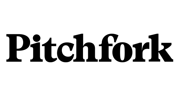 Pitchfork logo.