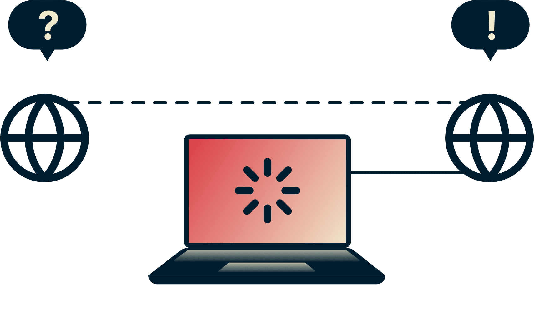 Co to jest peering? Diagram przedstawiający dwóch dostawców usług internetowych ograniczających prędkość streamingu wideo na laptopie.