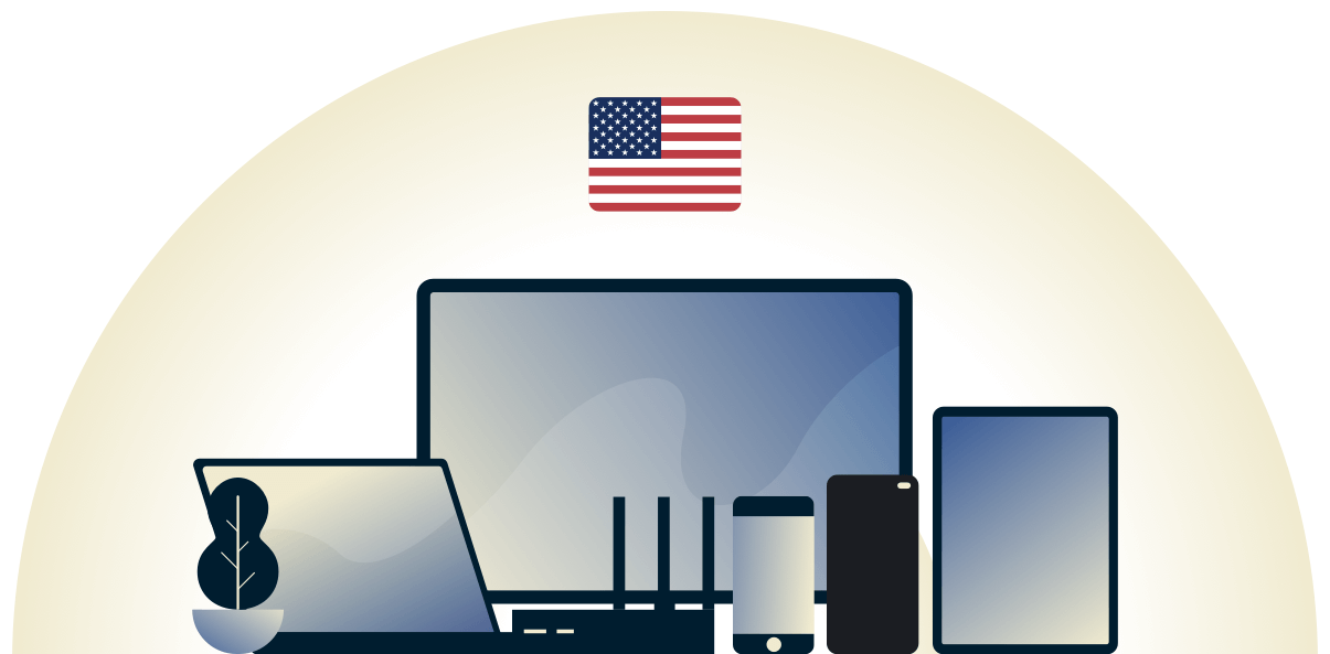 USA-VPN sch&uuml;tzt eine Vielzahl von Ger&auml;ten.